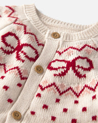 Baby Girl Organic Cotton Fair Isle Sweater Knit Jumpsuit