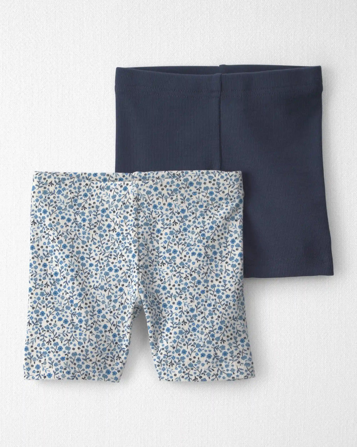 Toddler Girl 2-Pack Organic Cotton Ribbed Pedal  Shorts