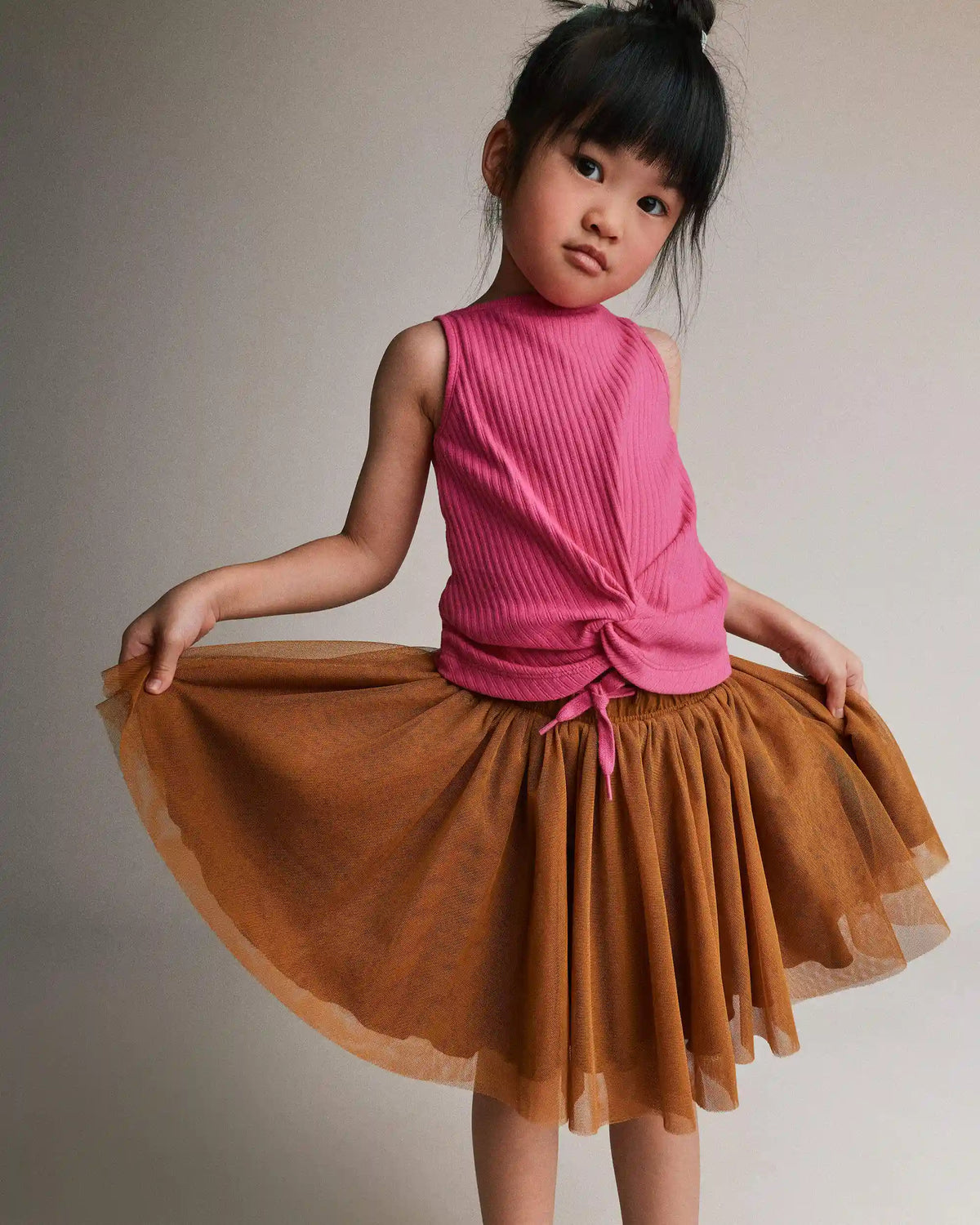 Toddler Girl Avenue Twirl™ Mini Skirt with Tulle - Golden Yellow