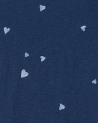 Girls Heart Short-Sleeve Dress - Blue