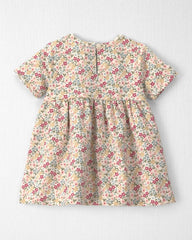 Baby Girl Organic Cotton French Terry Dress in Floral