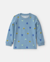 Toddler Boy Monster Long-Sleeve T-Shirt - Blue