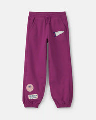 Girls French Terry Joggers - Purple