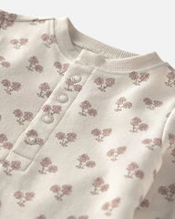 Baby Girl Organic Cotton French Terry Jumpsuit in Floral