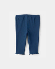 Baby Girl Rib Pants - Navy Blue