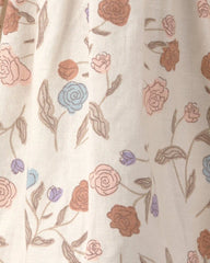 Baby Girl Floral Sleeveless Dress - Cream