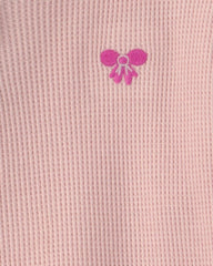 Toddler Girl Bow Thermal Long-Sleeve Top - Pink