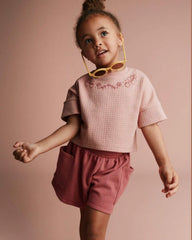 Toddler Girl Swing Shorts with Pockets - Rose