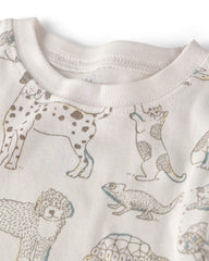 Toddler 2-Piece Organic Cotton Ribbed Pajama Set in Pet Print