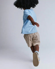 Toddler Boy Playground Shorts in Stripes - Khaki/Olive