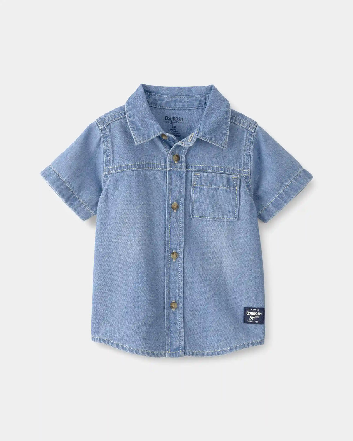 Baby Boy Denim Button-Down Shirt - Blue