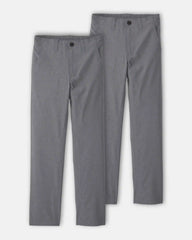 Boys 2-Pack Uniform Active Pants - Grey