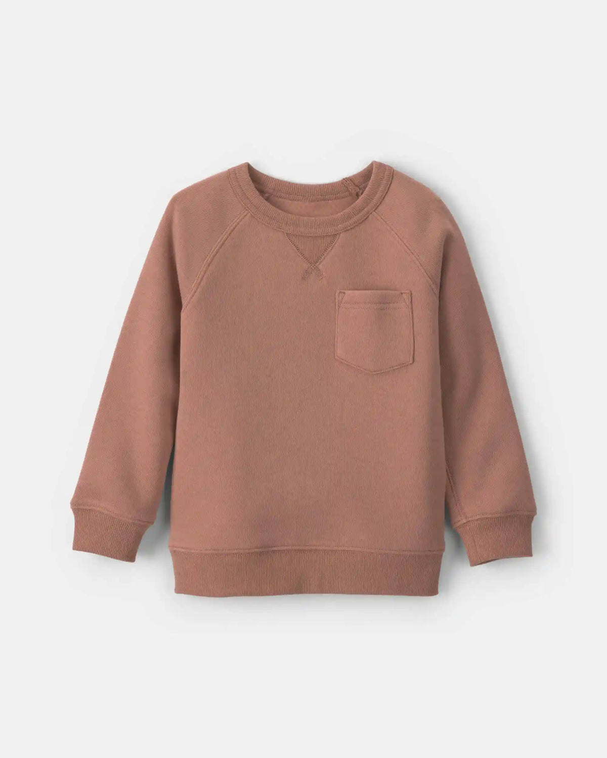 Toddler Boy Fleece Pullover Sweatshirt - Brown