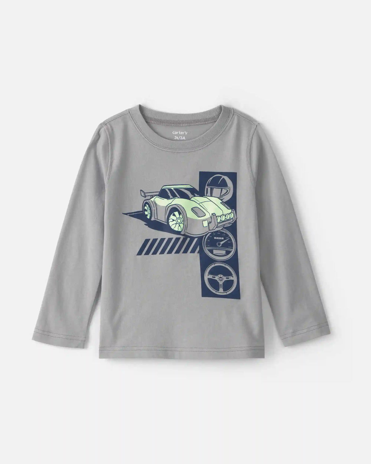 Toddler Boy 'Speed Racer' Car Long-Sleeve Graphic Tee - Grey