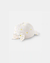 Girls Lemon Baseball Hat - White