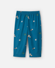 Toddler Boy Camp Short-Sleeve 2-Piece Pajama Set - Blue