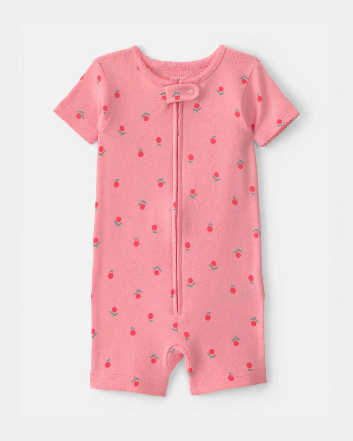 Baby Girl Fruit 100% Cotton 1-Piece Romper Pajama - Pink