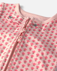 Baby Girl Organic Cotton 1-Piece Pajama in Pink Floral