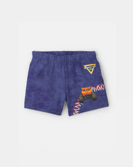 Baby Boy 2-Piece Monster Truck French Terry Top & Short Set - Blue