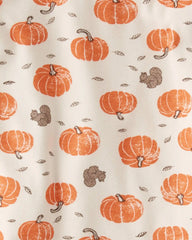 Toddler 2-Piece Organic Cotton Pajamas in Harvest Pumpkins