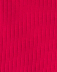 Toddler Girl Rib Bike Shorts - Red
