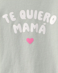 Toddler Girl 'Te Quiero Mamá' Graphic Tee - Green