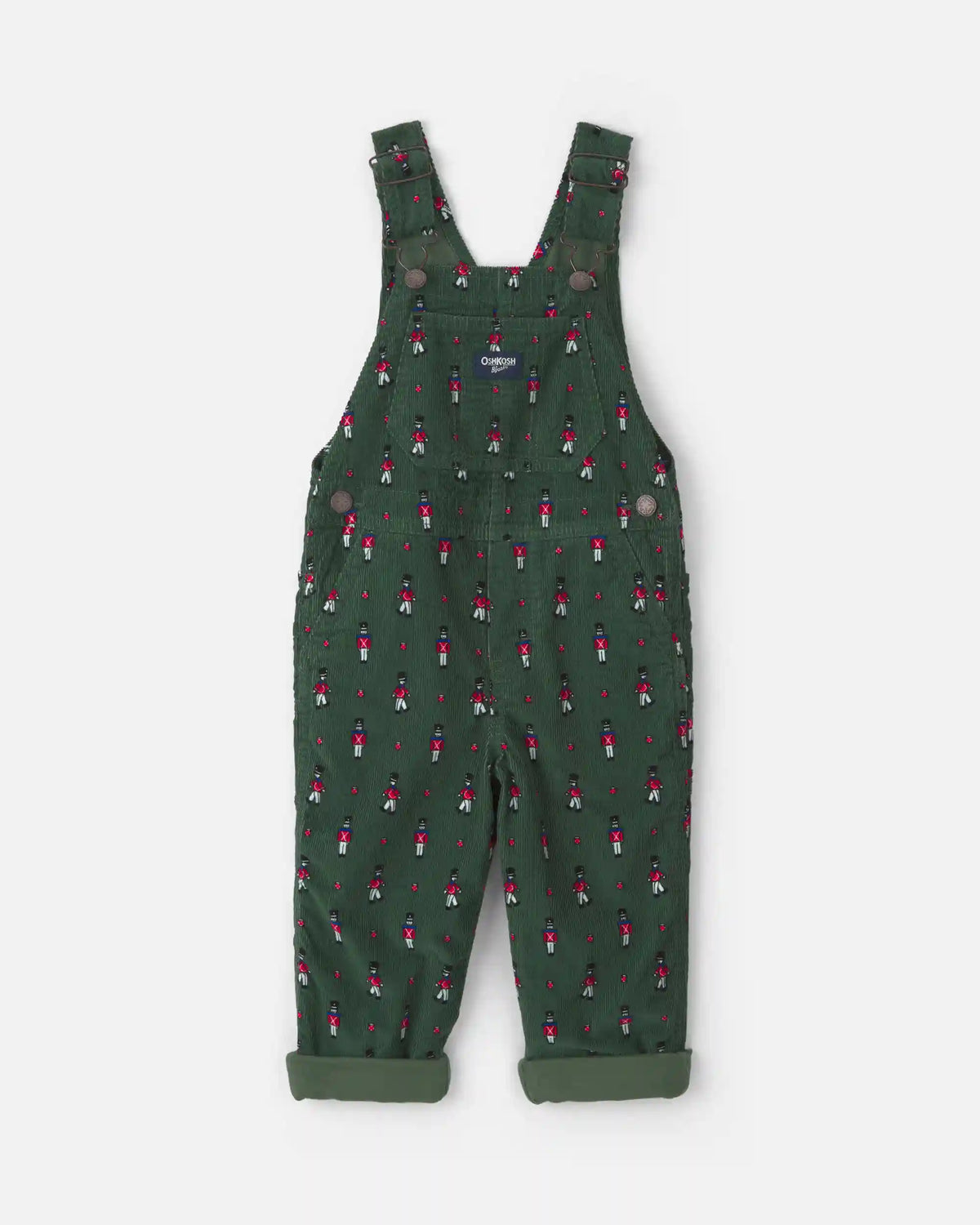 Toddler Boy Nutcracker Corduroy Overalls - Green
