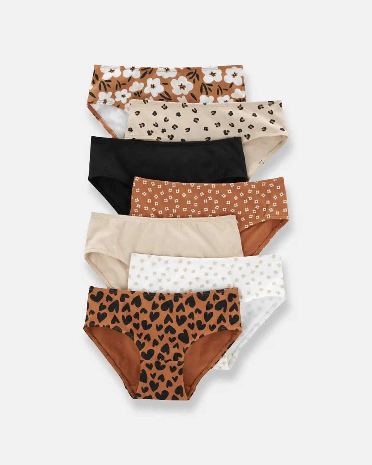 Girls 7-Pack Floral Hipster Underwear