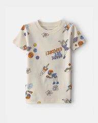 Baby 2-Piece Blippi Short-Sleeve Pajama Set - Cream