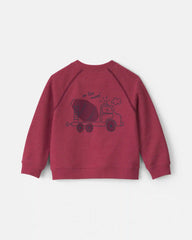 Toddler Boy 2-Piece Construction French Terry Sweatshirt & Pant Set - Burgundy