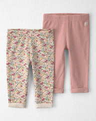 Baby Girl 2-Pack Organic Cotton Leggings