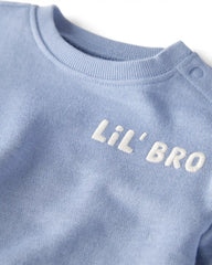 Baby Boy Organic Cotton Lil' Bro Bubble