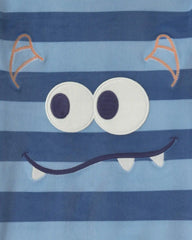 Boys 2-Piece Monster Striped DreamPlush Snug Fit Pajama Set - Blue