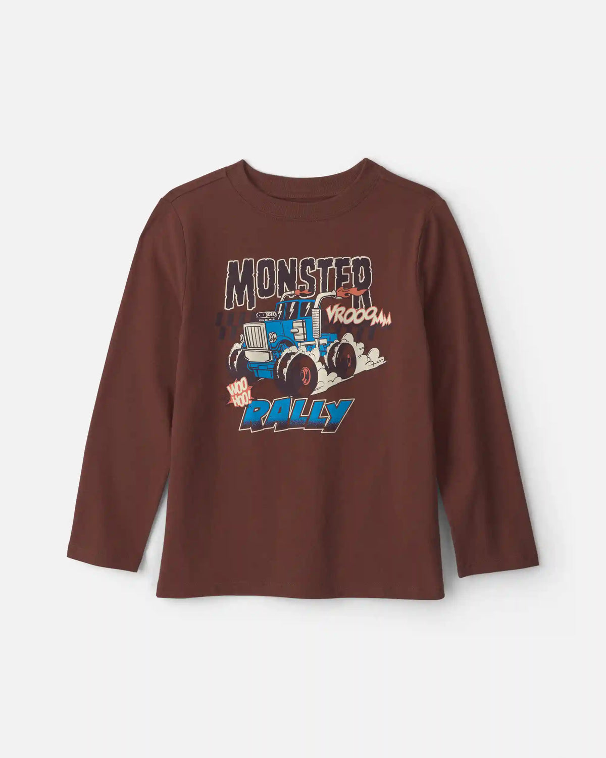 Boys 'Monster Truck Rally' Long-Sleeve Graphic Tee - Brown