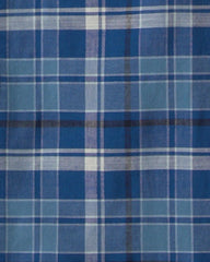 Boys Plaid Short-Sleeve Button-Down Shirt - Blue
