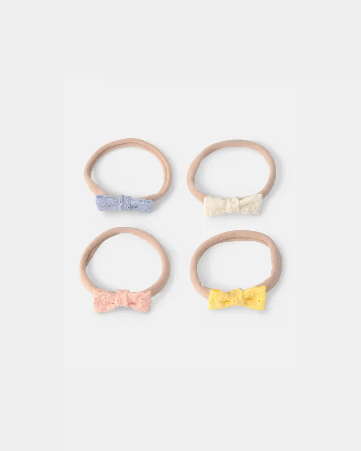 Baby Girl 4-Pack Headwraps - Orange/Blue/Cream