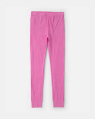 Girls PurelySoft Short-Sleeve Snug Fit 2-Piece Pajama Set - Pink