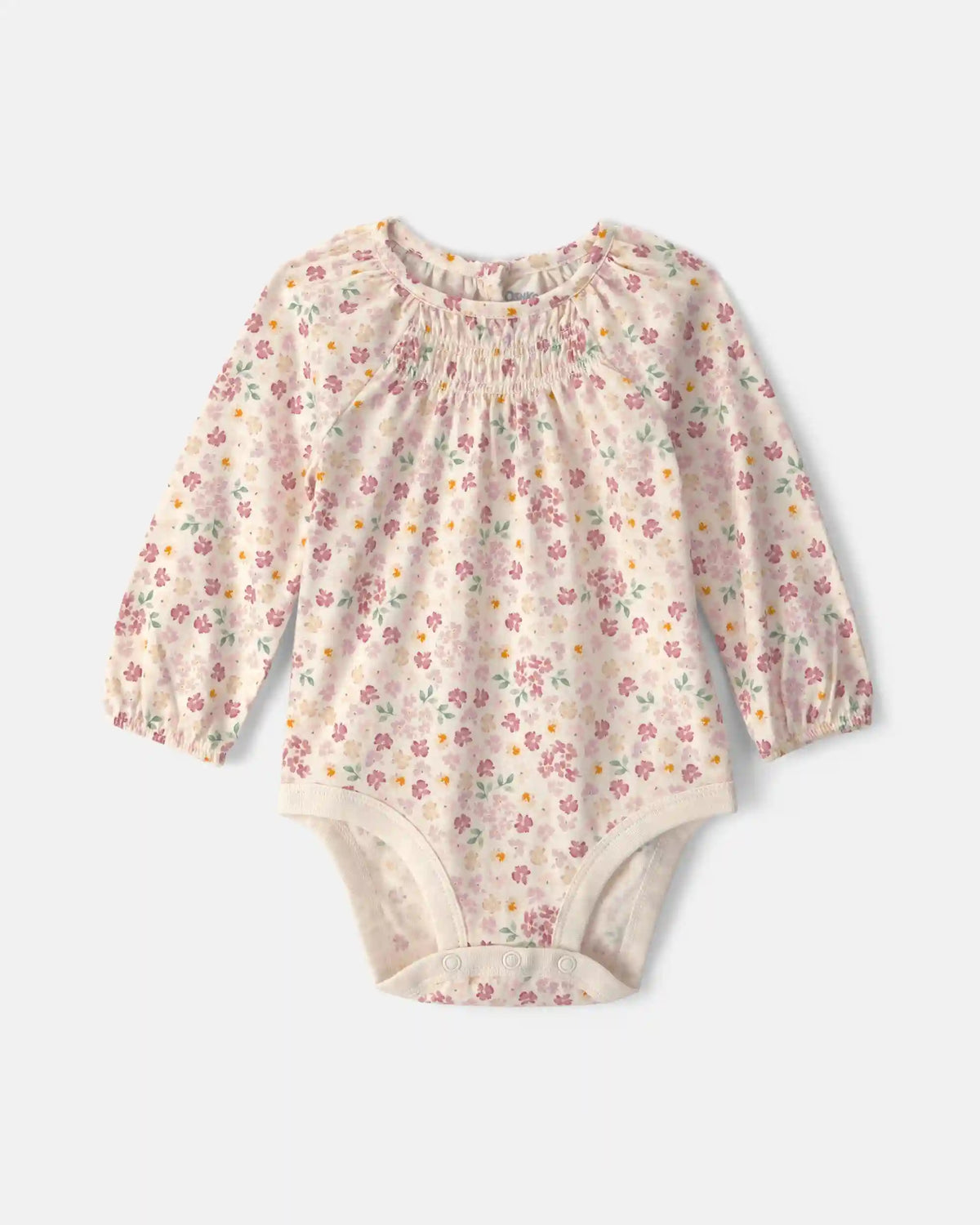 Baby Girl Floral Long-Sleeve Fashion Bodysuit