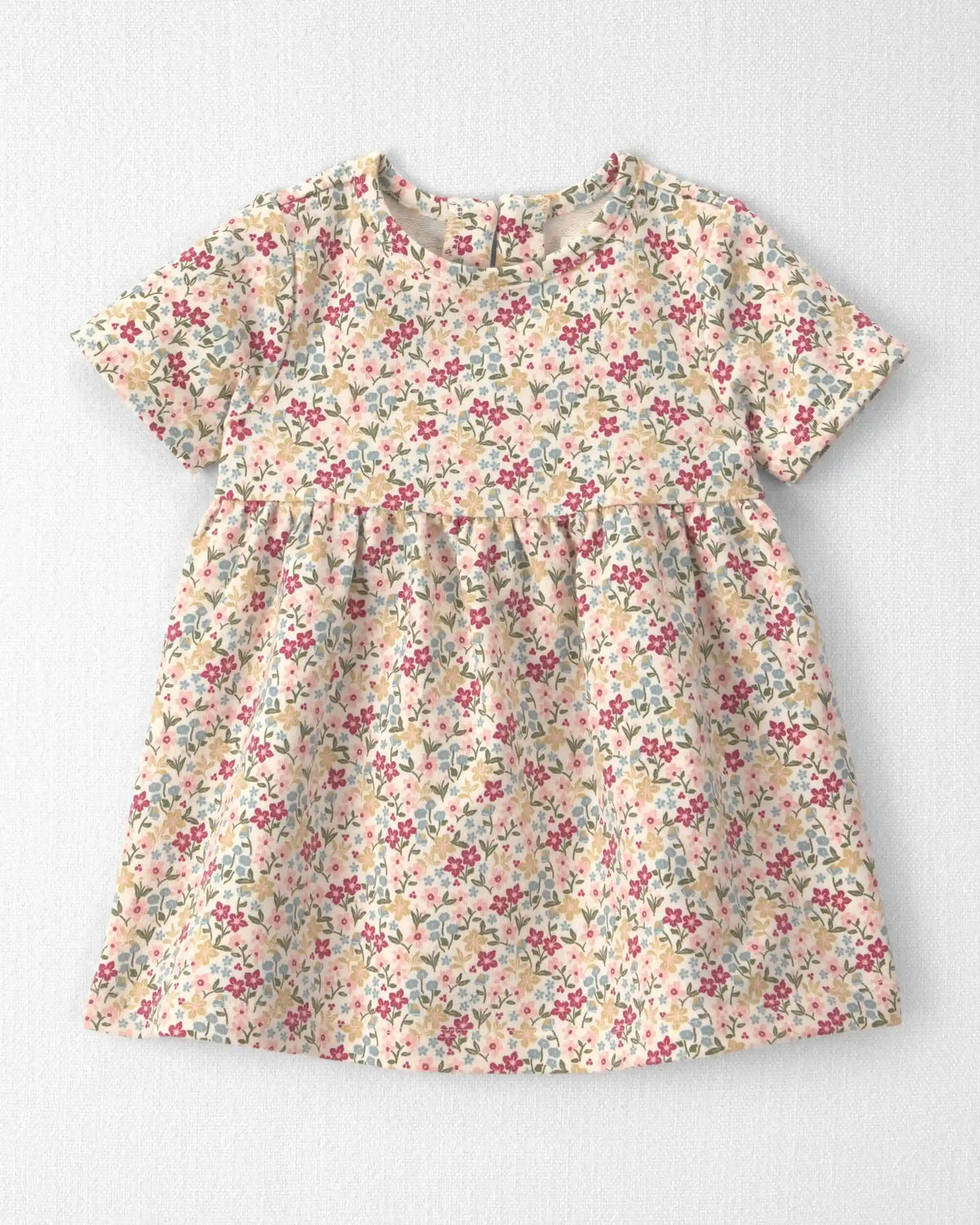 Baby Girl Organic Cotton French Terry Dress in Floral