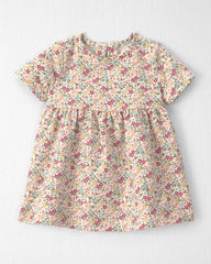 Baby Girl Organic Cotton French Terry Dress in Floral