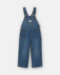 Toddler Girl Wide-Leg Overalls - Medium Wash