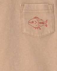 Baby Boy Fish Pocket Tee - Brown