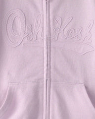Toddler Girl OshKosh Logo Zip-Up Hoodie - Purple