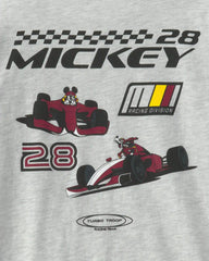 Boys Disney© Mickey Mouse Racing Long-Sleeve Graphic Tee - Grey