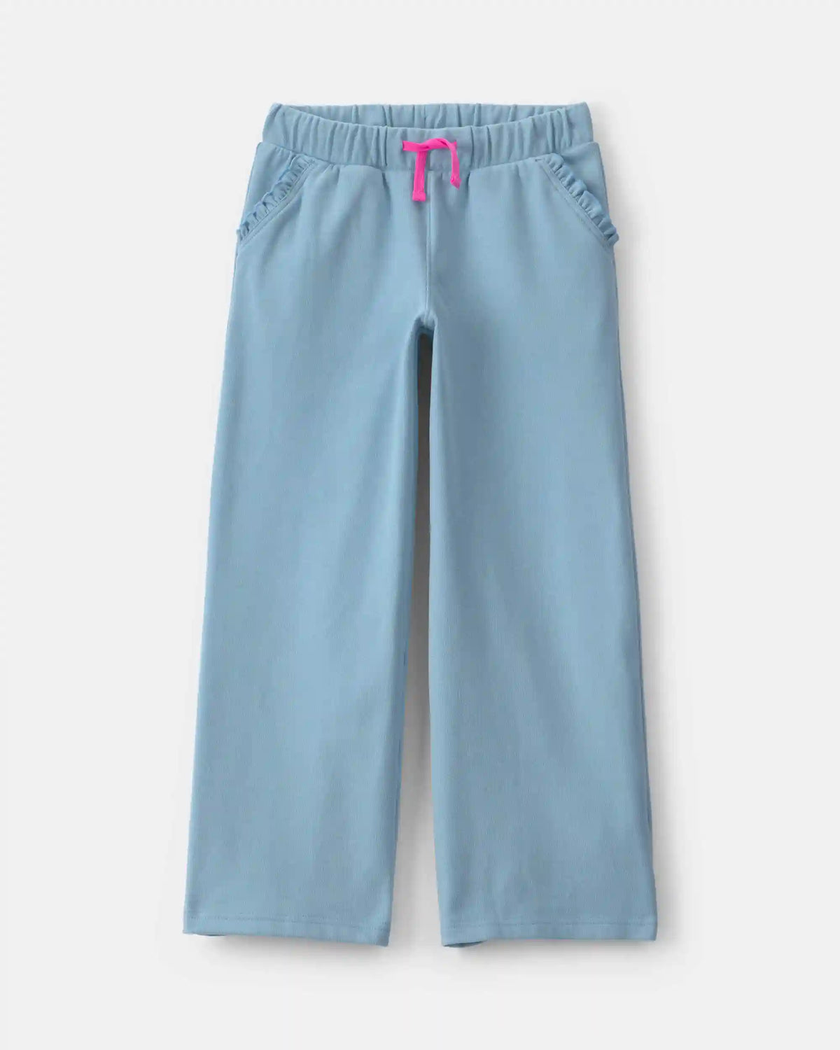 Girls Ribbed Pull-On Pants - Blue