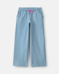 Girls Ribbed Pull-On Pants - Blue