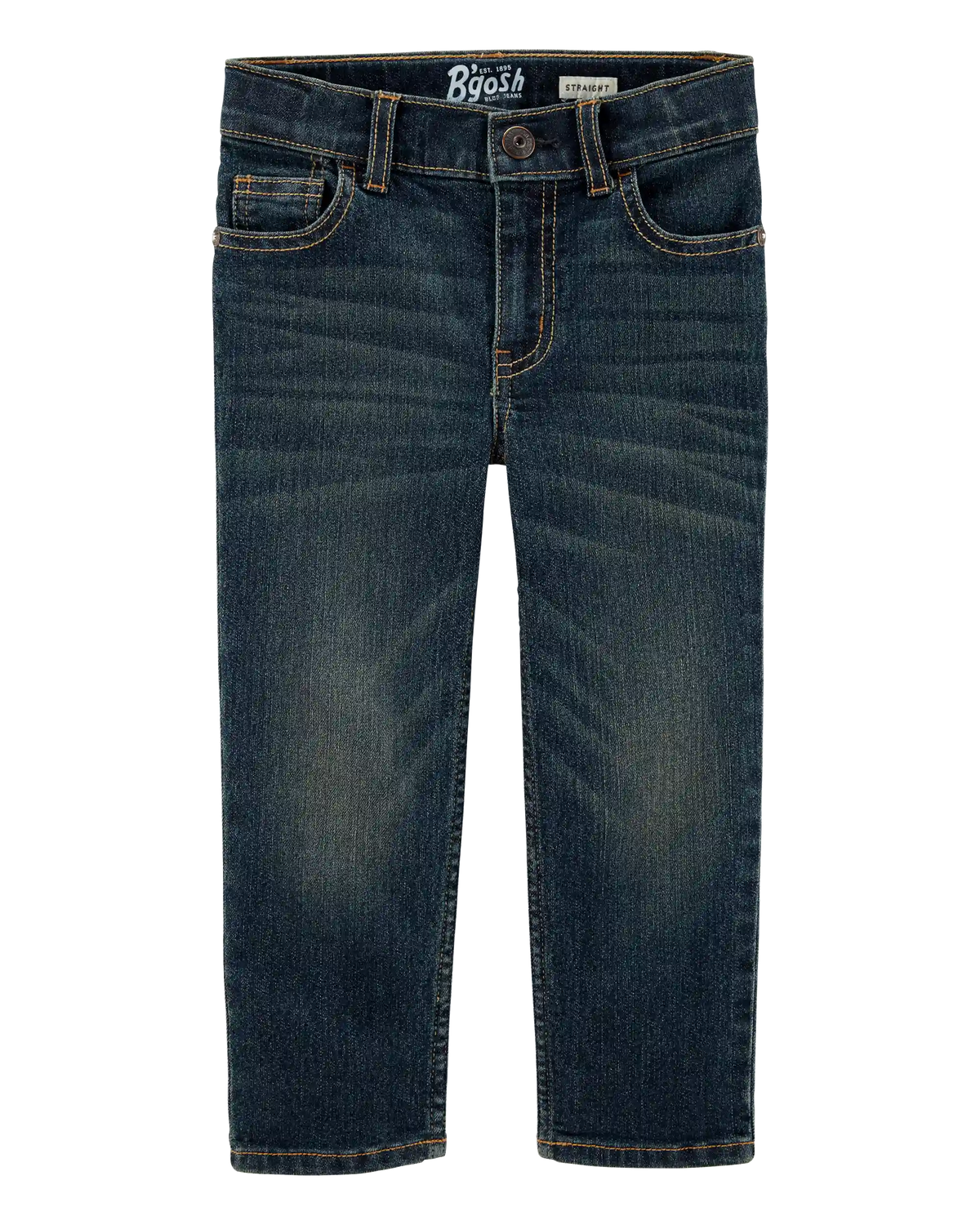 Baby Faded Dark Wash Straight-Leg Jeans