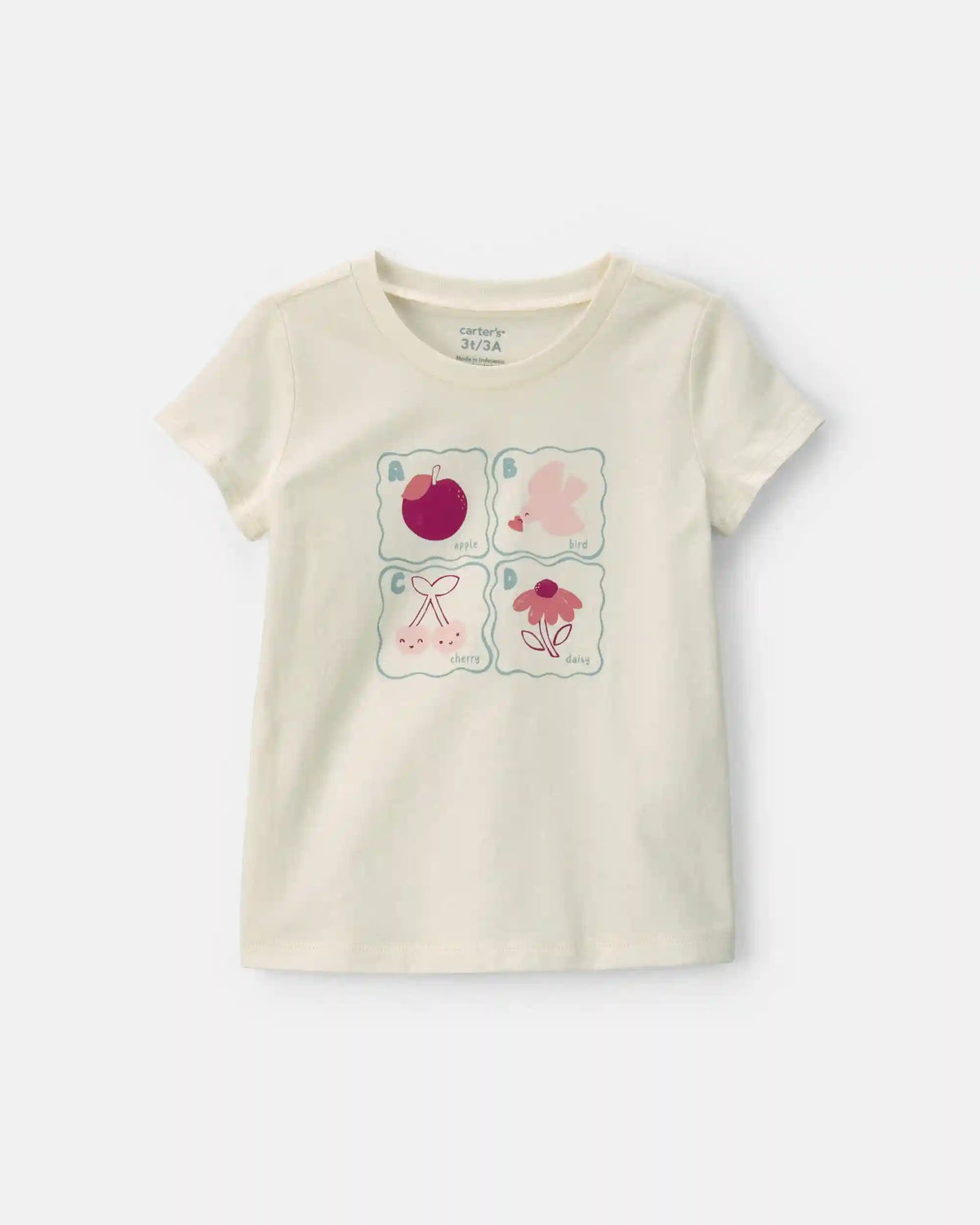 Toddler Girl 'ABC' Graphic Tee - Cream