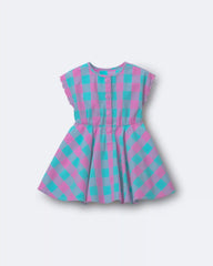 Toddler Girl Avenue Twirl™ Gingham Scalloped Dress - Purple/Blue