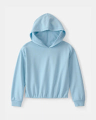Girls French Terry Hoodie - Blue